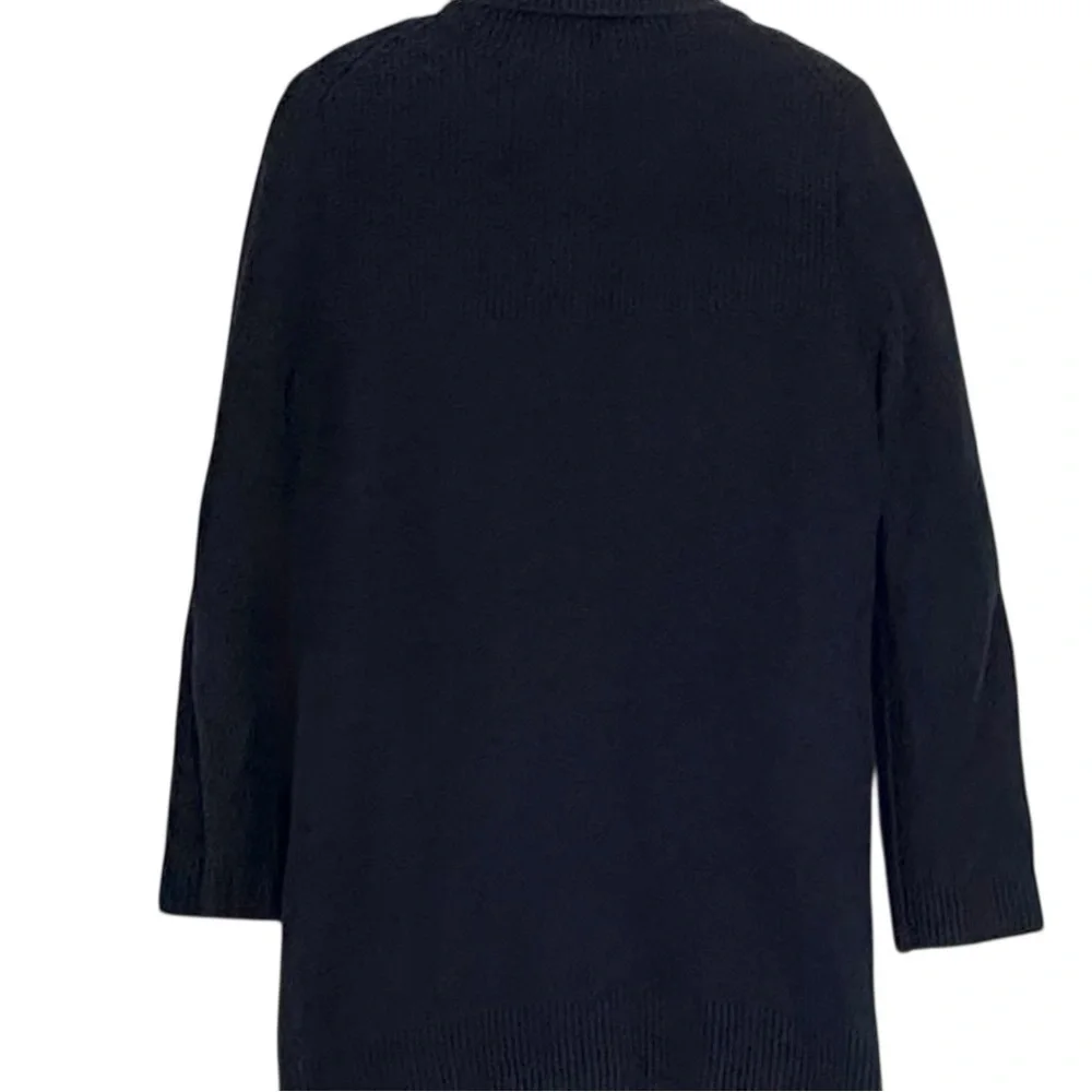 Tommy Hilfiger Dark Blue Heavy Knit Cardigan L Button Front Cotton Sweater